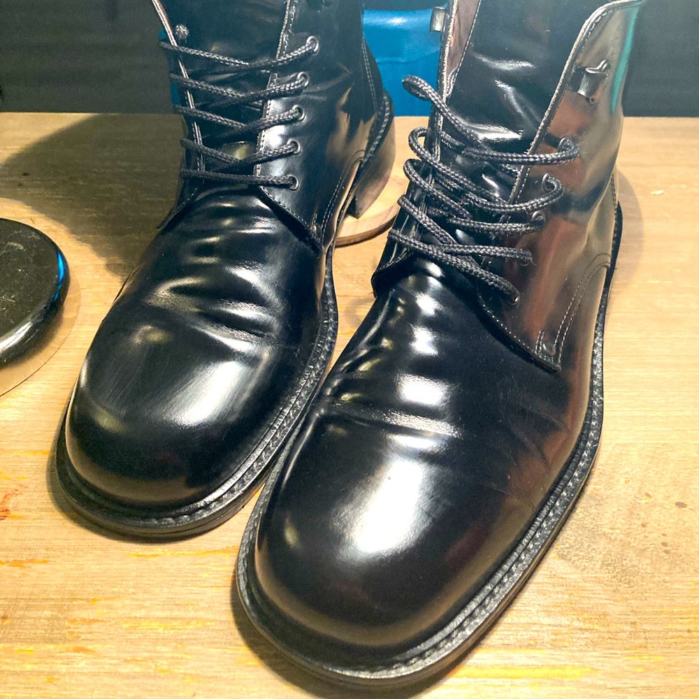COPY - TO BOOT NEW YORK Adam Derrick Black Leather Boots Size 12